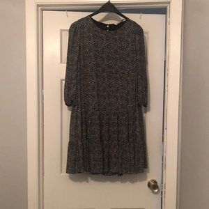 Zara black and white polka dot XL dress